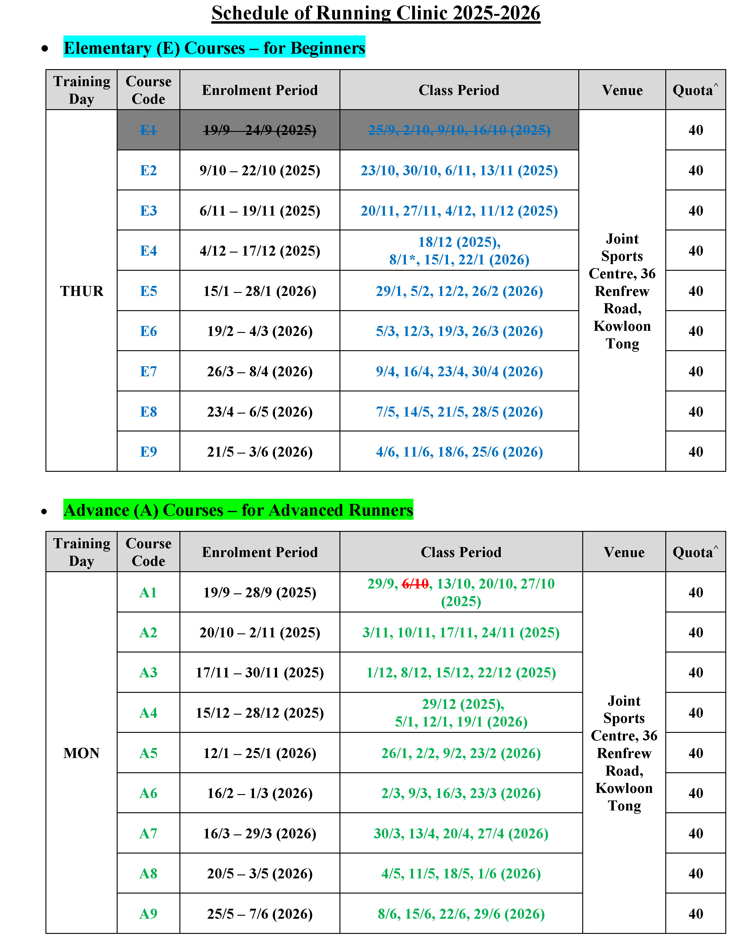 Schedule of Running Clinic 2025-2026 v2.0_page_1