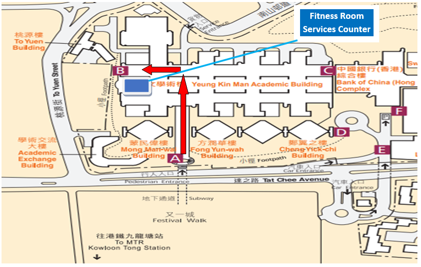 Fitness Room Services Counter